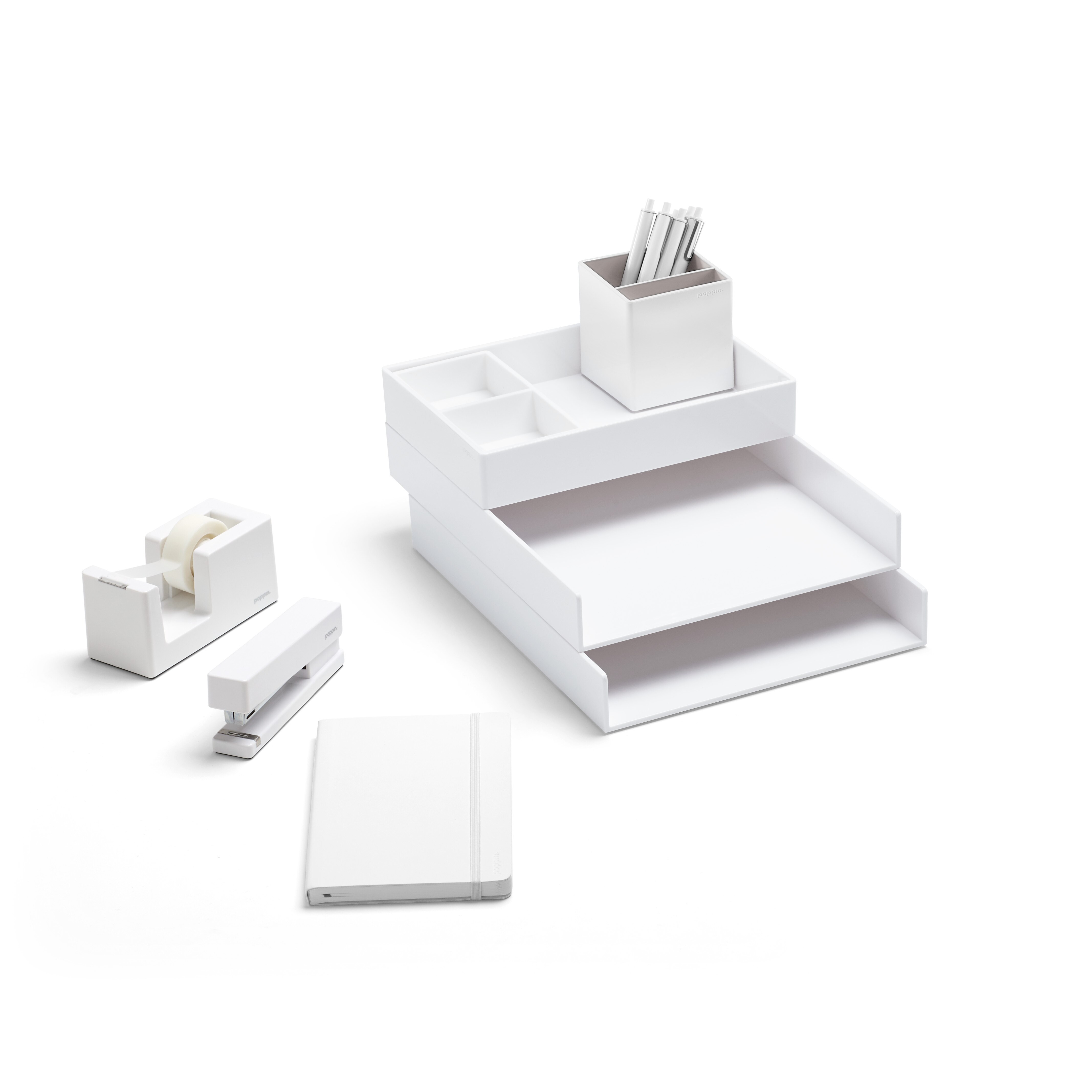 Poppin Dream Desk Set, White