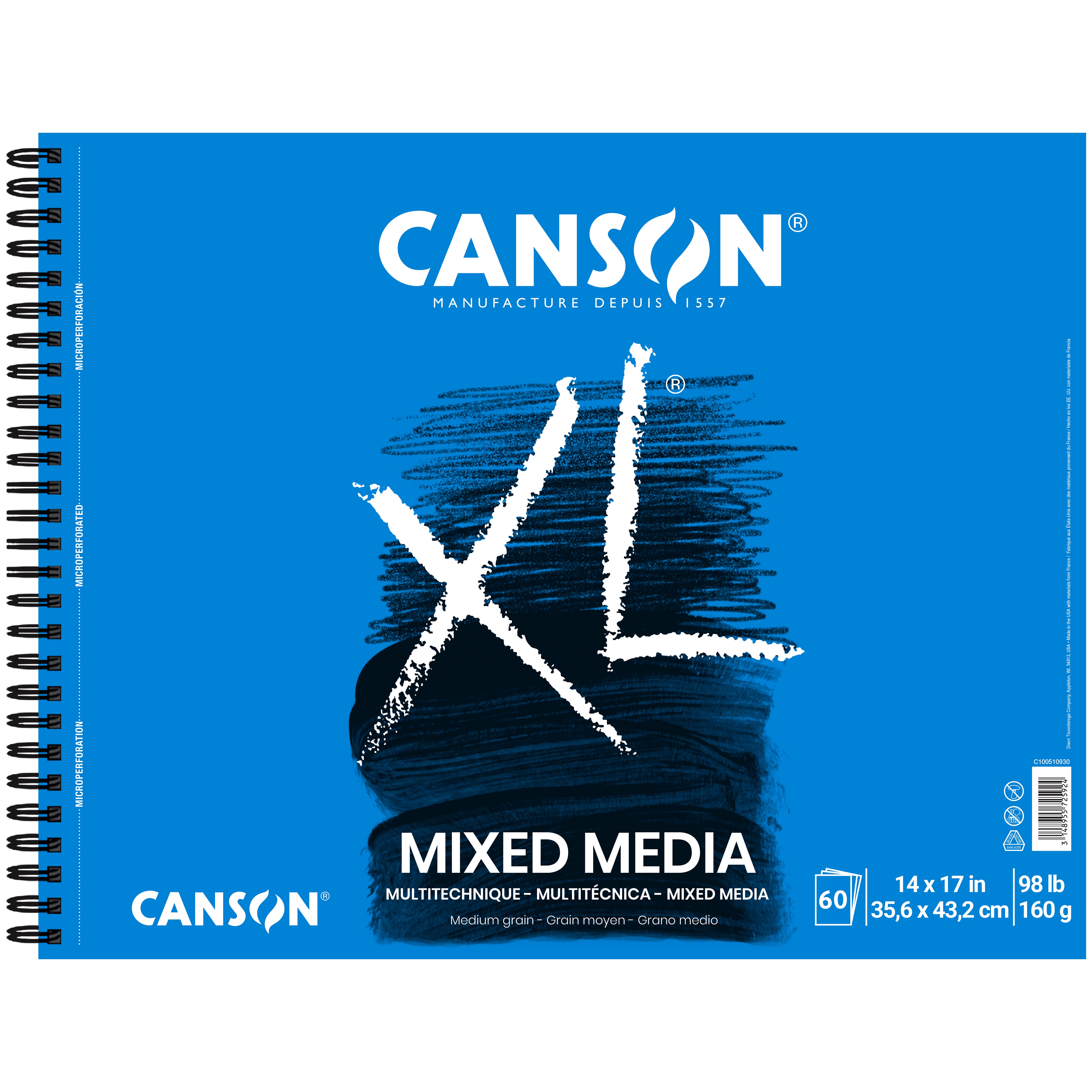 Canson XL Mix Media Pad, 14in x 17in 60 Sheets/Pad