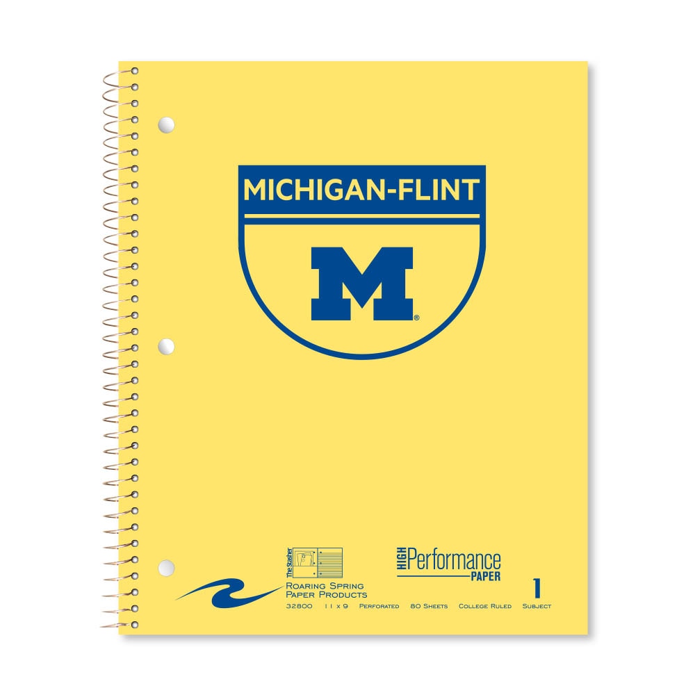 Roaring Premium 1 Subject Notebook, 8.5x11 College Ruled 20lb Paper, Pressboard Foil Cover