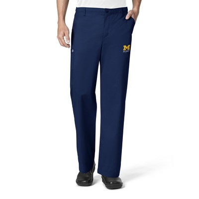 Michigan Wolverines Custom Decorated WonderWink WWK Men's Cargo Scrub Pant, 503FLNT1