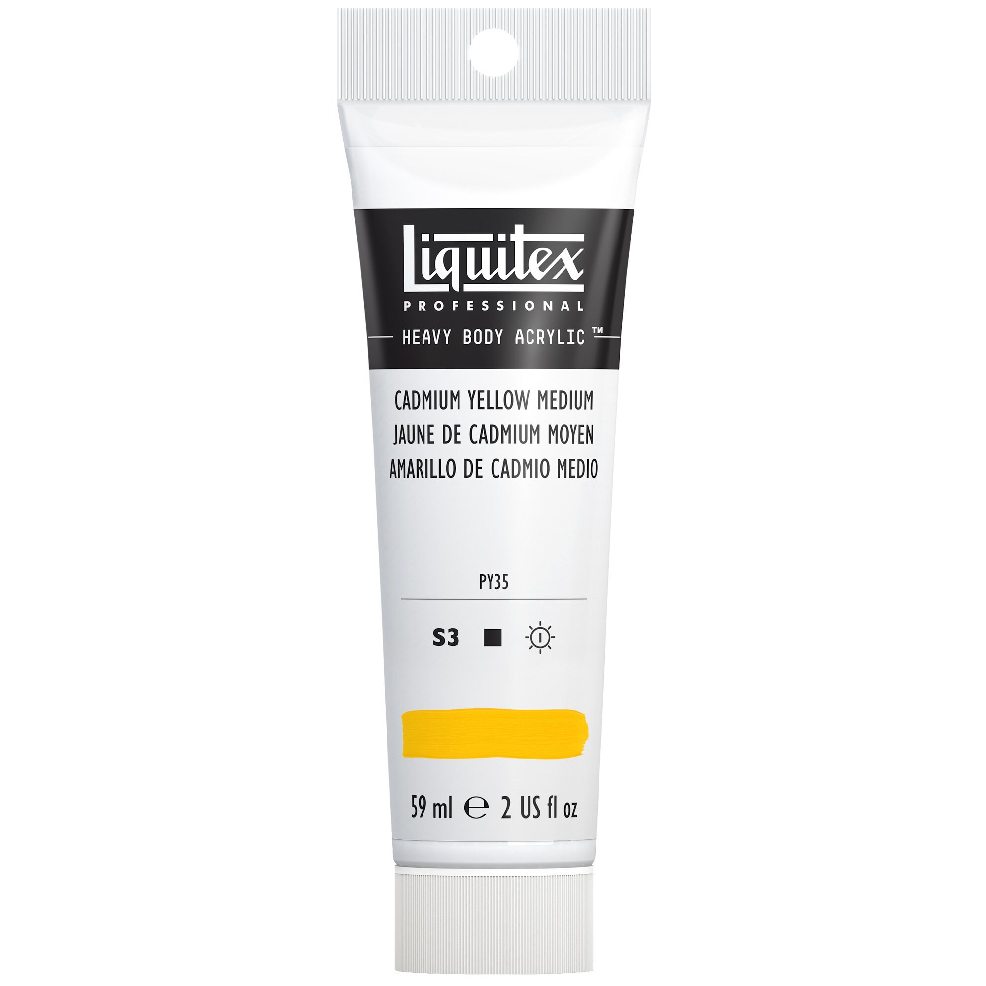 Liquitex Professional Heavy Body Acrylic Color, 2 oz. Tube, Cadmium Yellow Medium