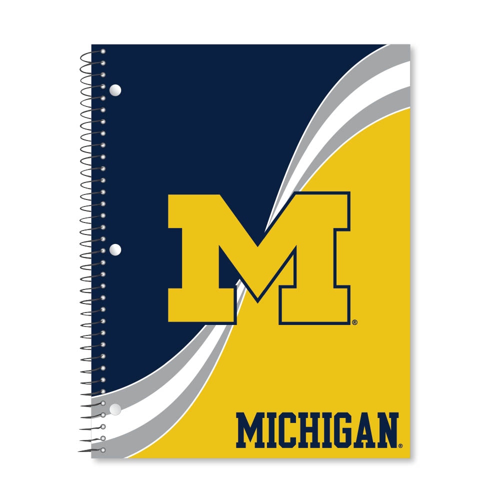 Digi Curve Divide 1 Subject 11"x8.5" 70 Count College Ruled Spiral Notebook