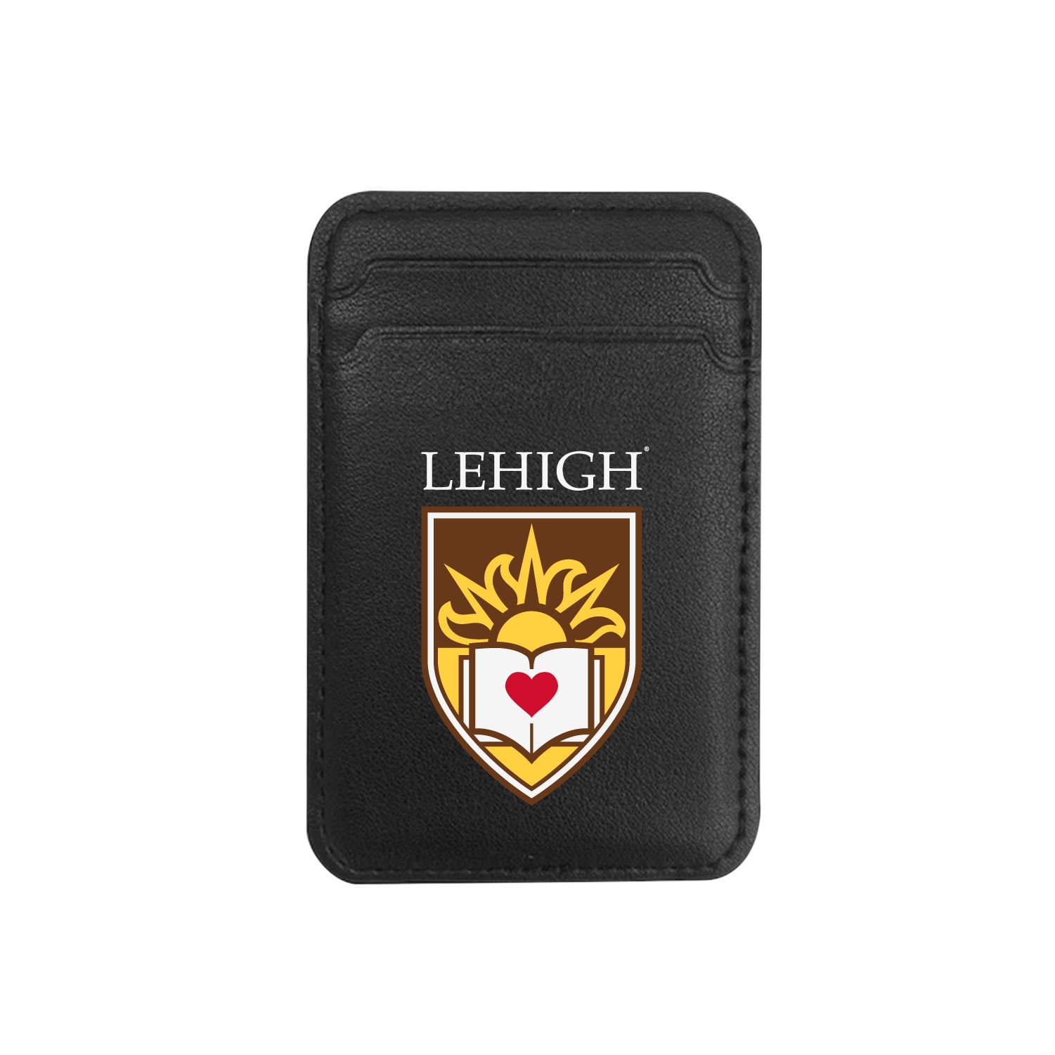 Lehigh University V2 - Leather Wallet Sleeve (Top Load, Mag Safe), Black, Classic V1