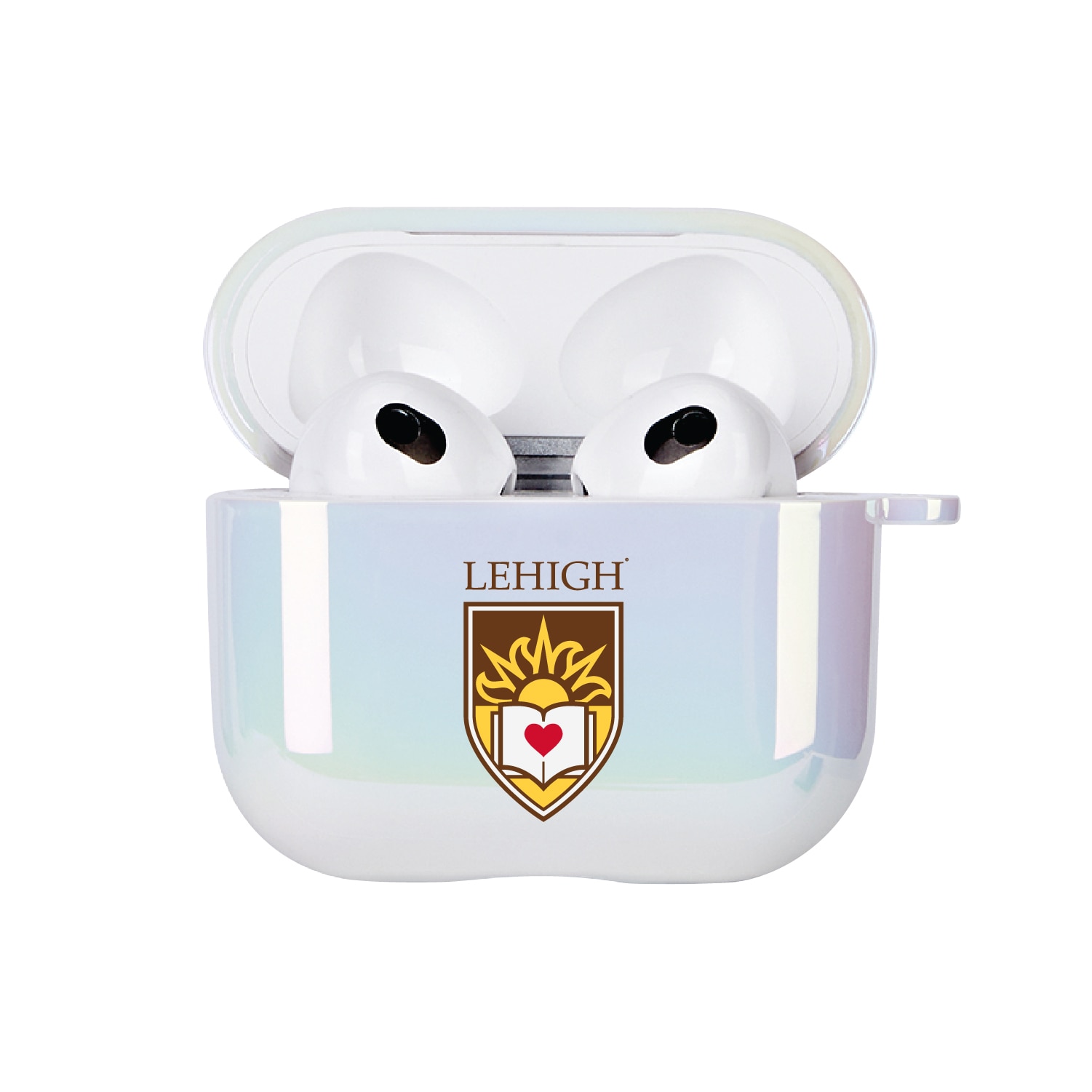 Lehigh University - Airpod 3rd Gen Case (TPU), Iridescent White, Classic V1