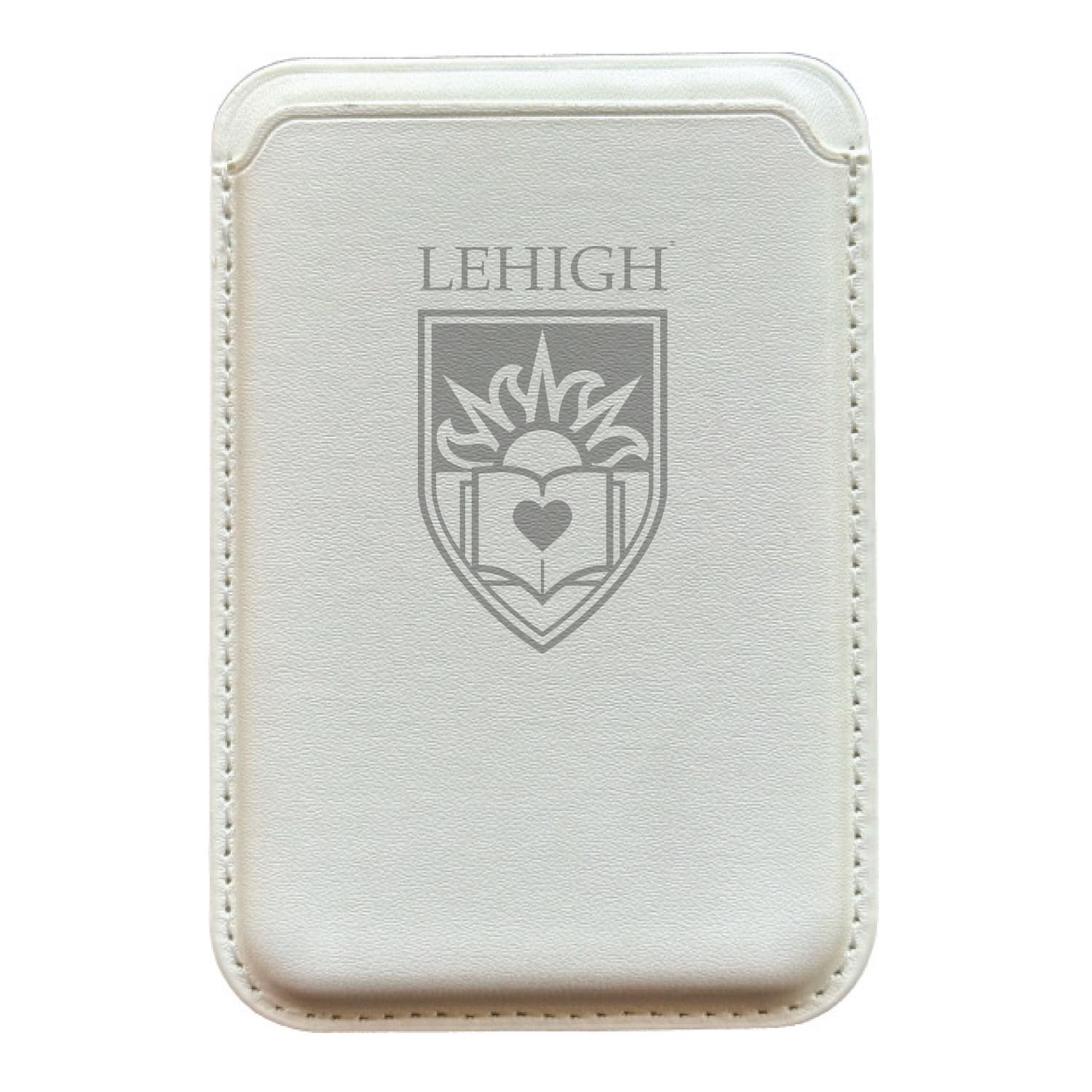 Monaco Leather Cellphone ID wallet with MagSafe White