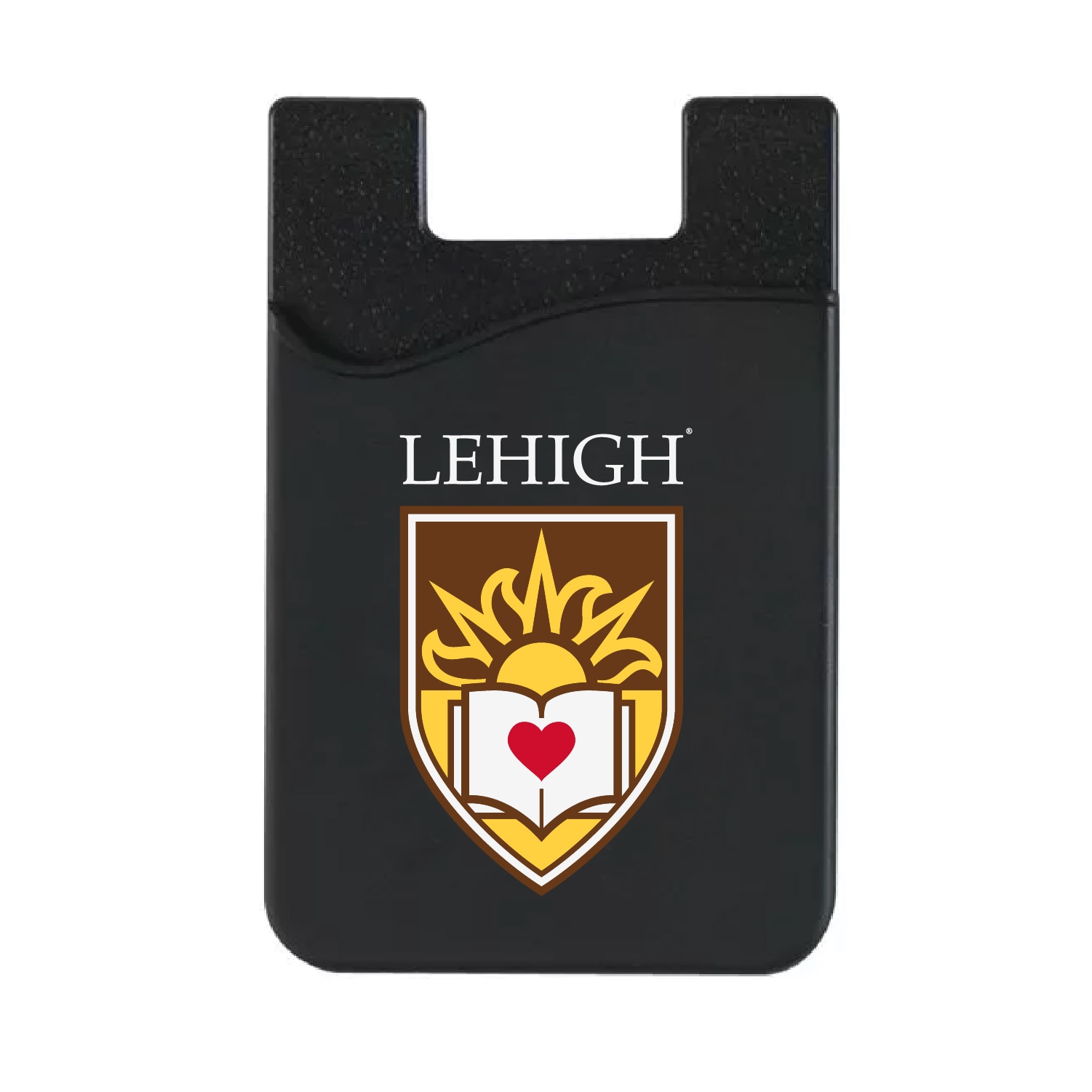 Lehigh University Leather Wallet Sleeve (Top Load), Black, Classic