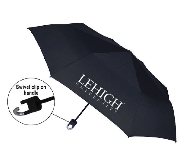 Storm Clip Mini Folding Emblematic Solid Umbrella 42" Coverage