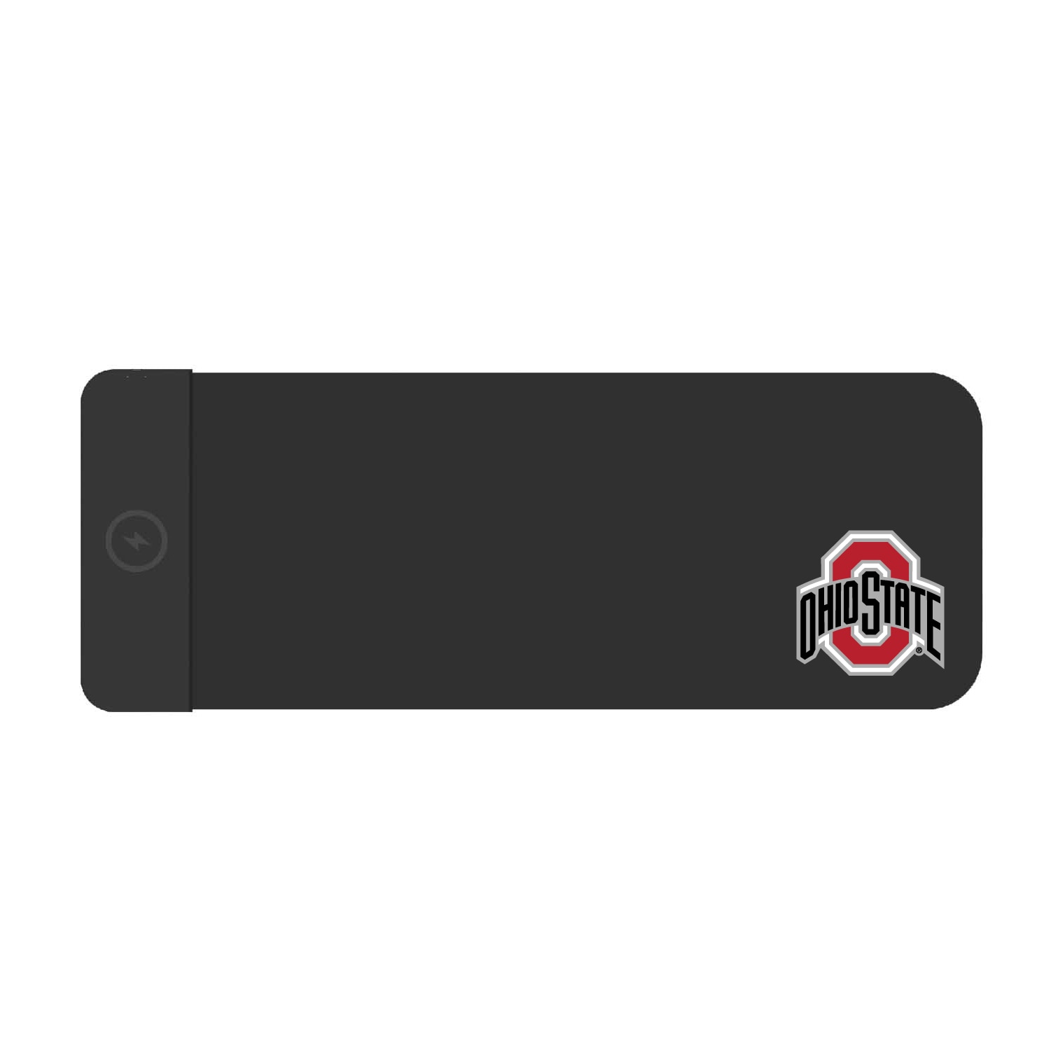 Ohio State University Cloth Wireless Charging Desk Mat, Black, Classic V1