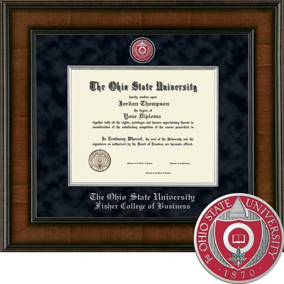 Church Hill Classics 8.5" x 11" Presidential Walnut Fisher College of Business Diploma Frame
