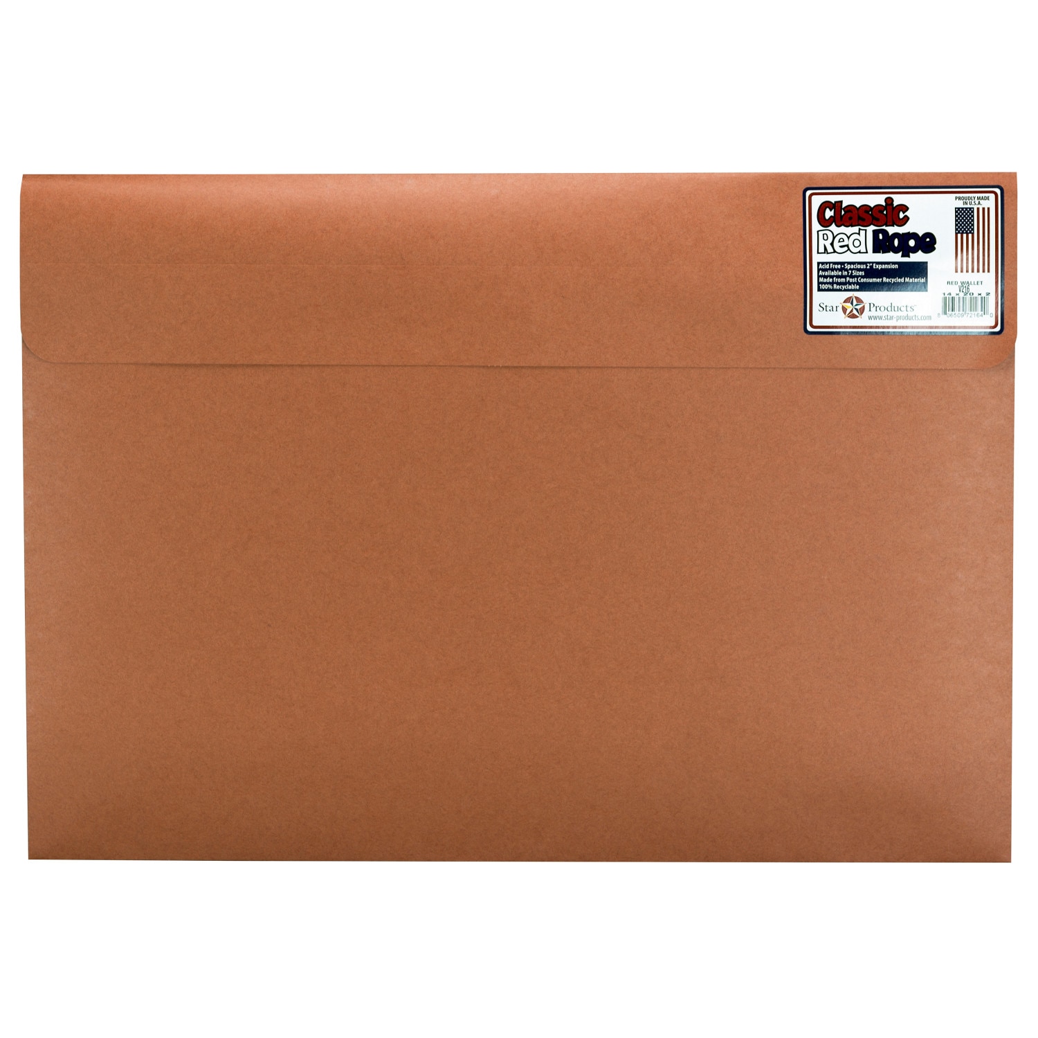 Star Products Red Fiber Art Envelope, 23" x 31"