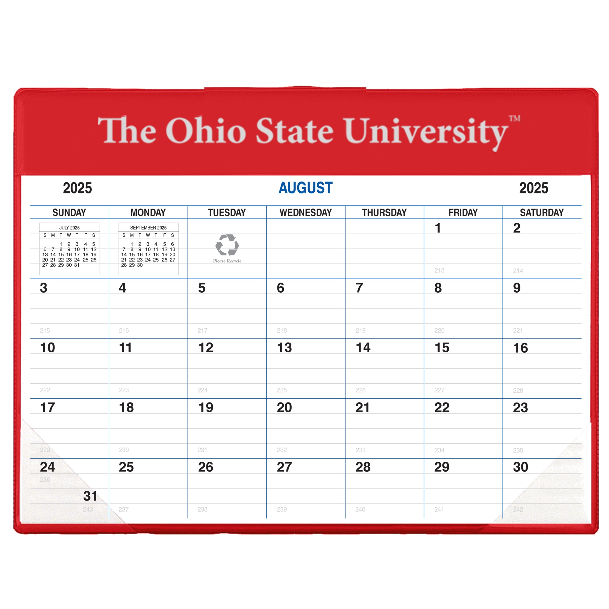 Payne 25-26 Imprinted Academic Calendar Pad Planner 8.5"x11"