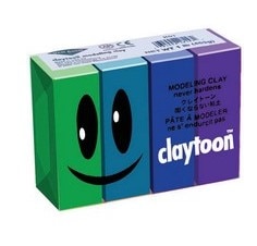 CLAYTOON MODELING CLAY 1LB 4 PACK COOL COLOR