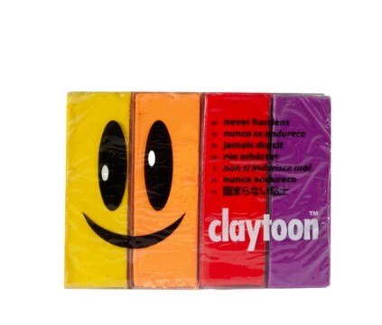 CLAYTOON MODELING CLAY 1LB 4 PACK HOT COLOR SET
