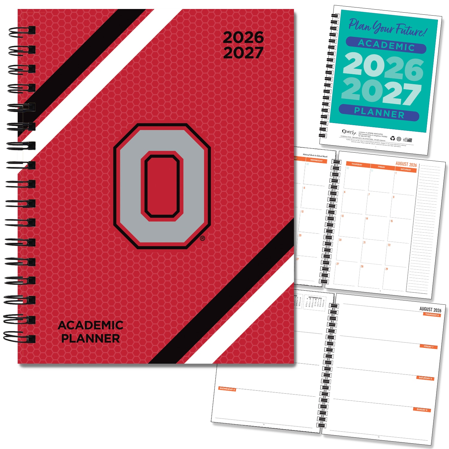 Spirit Wordmark Hard Cover Imprinted Planner 26-27 AY 7x9