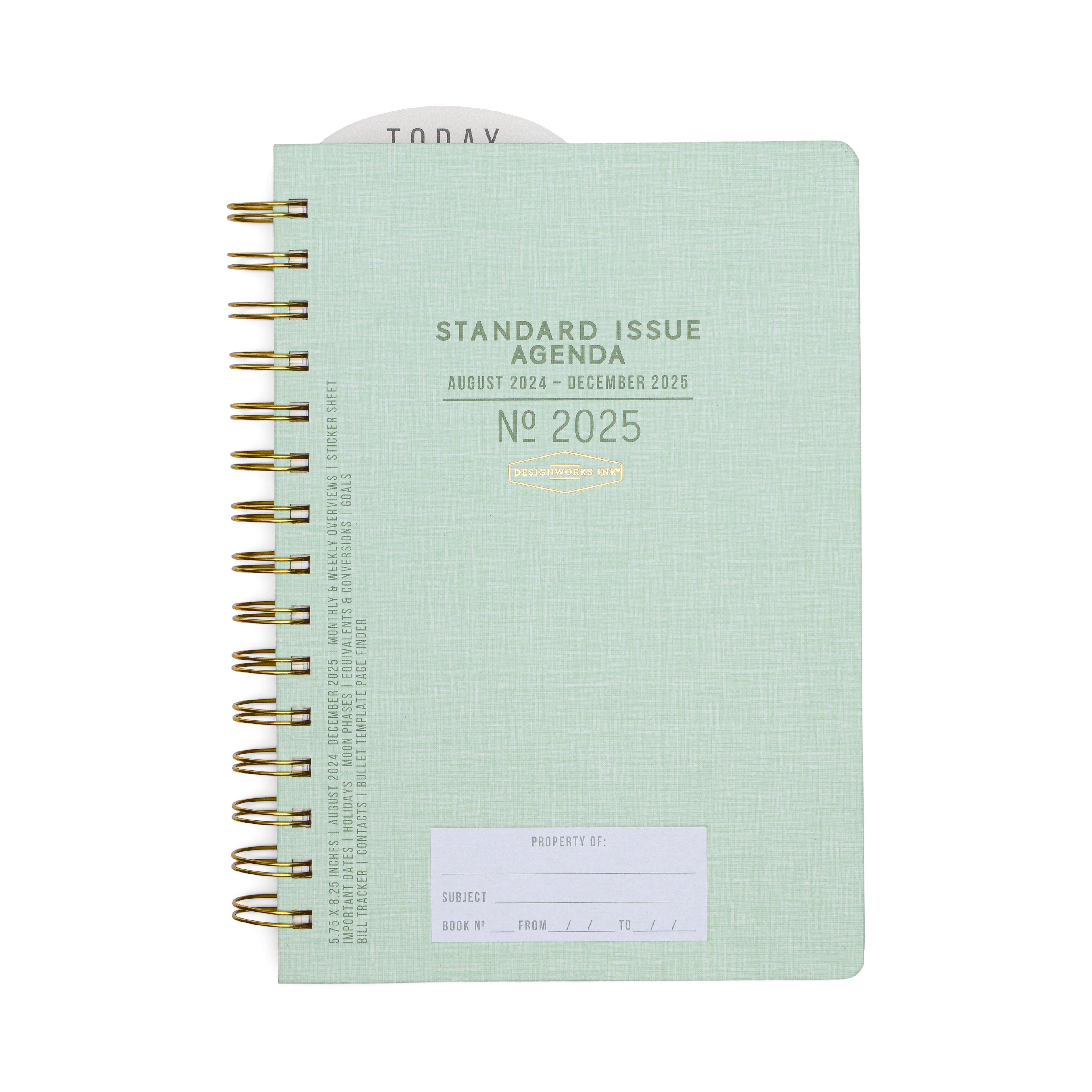 Designworks Ink Standard Issue Planner Medium Aug '24 - Dec '25 Green