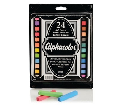 ALPHACOLOR PASTEL SET 24 STICK BASIC COLORS