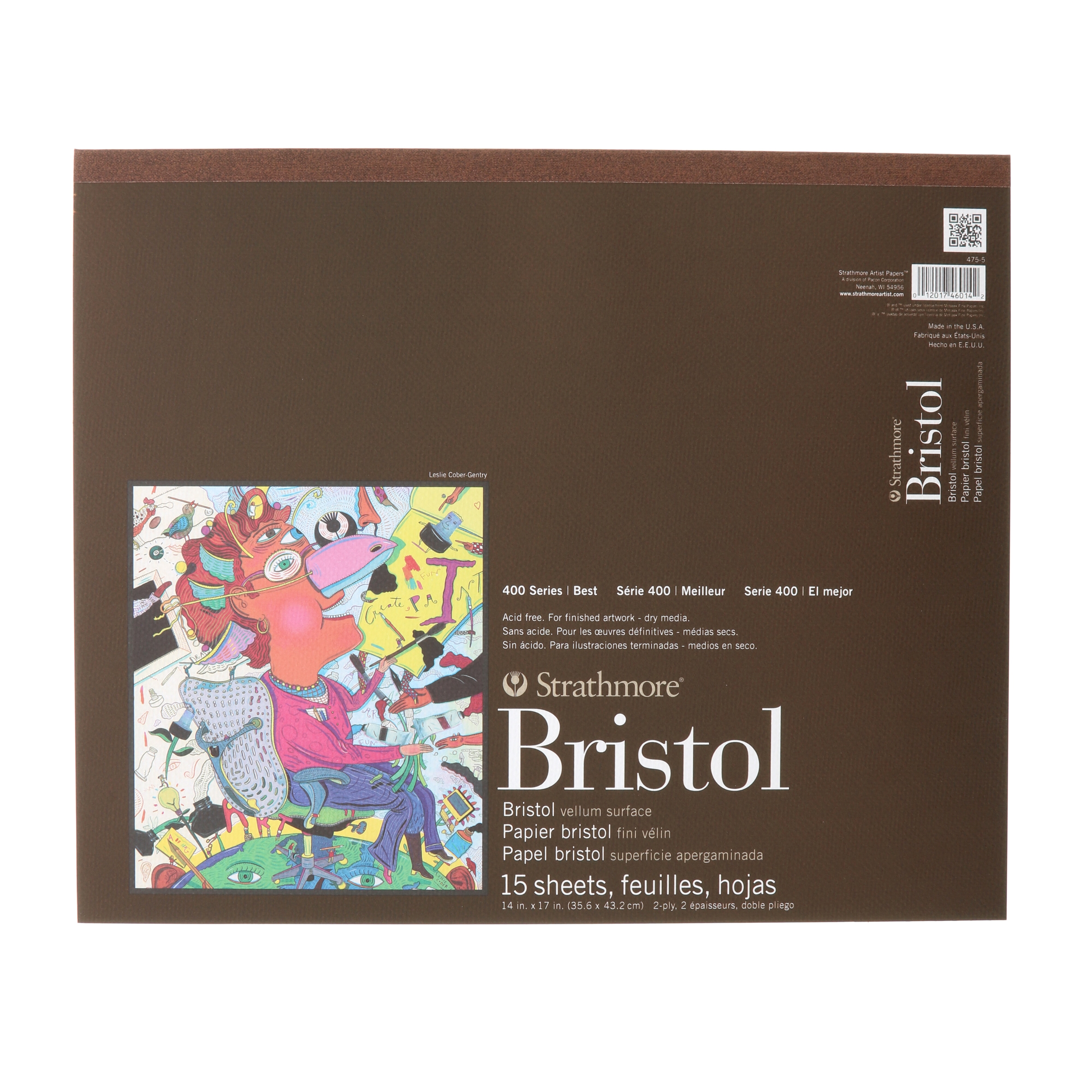 Strathmore Bristol Paper Pad, 400 Series, Vellum, 14" x 17"