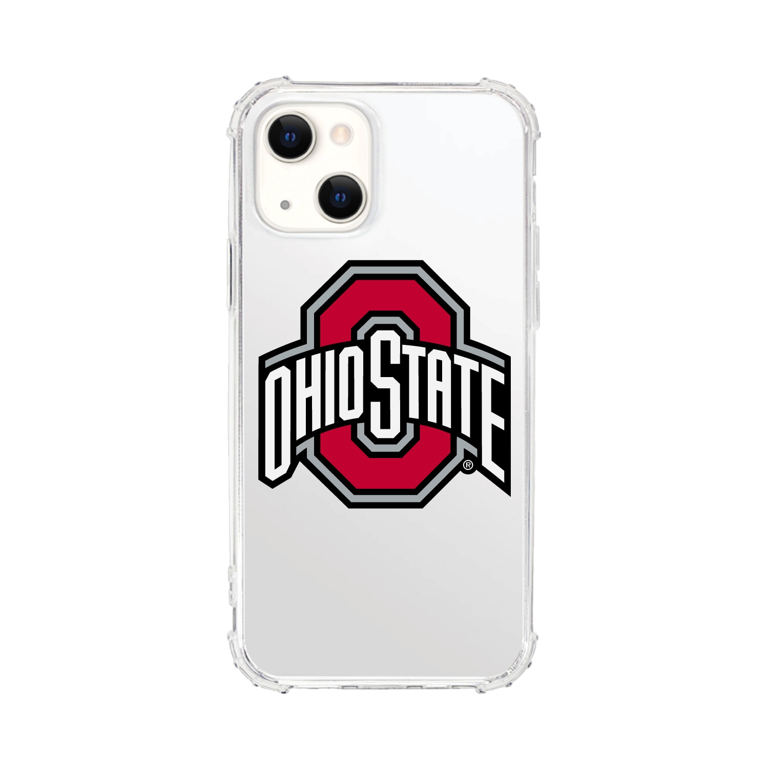 Ohio State University-Clear Tough Edge Phone Case, Classic - iPhone 15 Plus