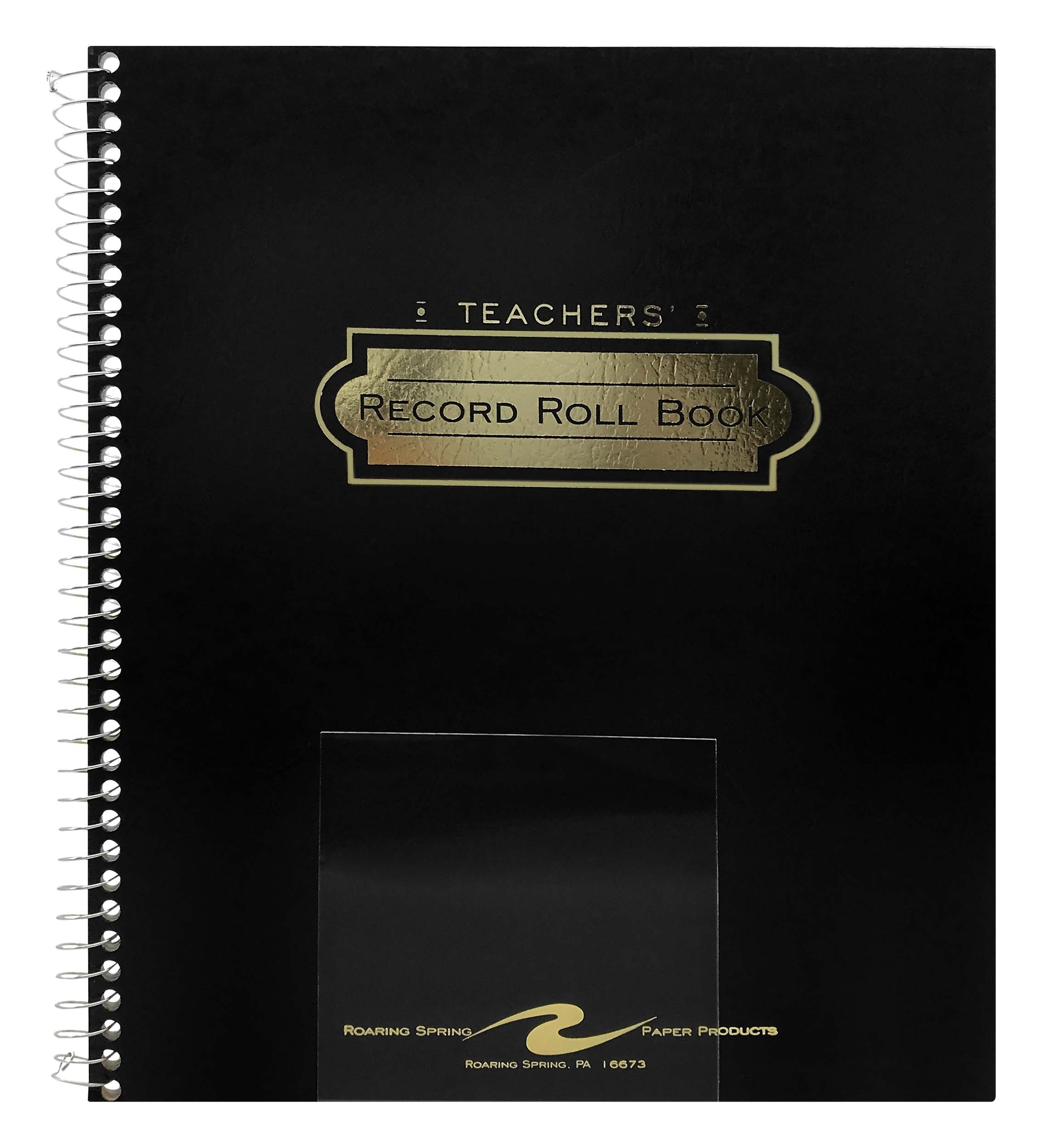 Teacher's Record and Roll Spiral Book, 11" x 8.5" 44 Sheets, Assorted Colors