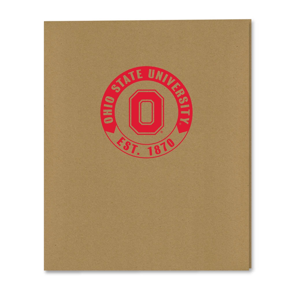 Recycled Emblematic Kraft 2 Pocket Folder, Classic