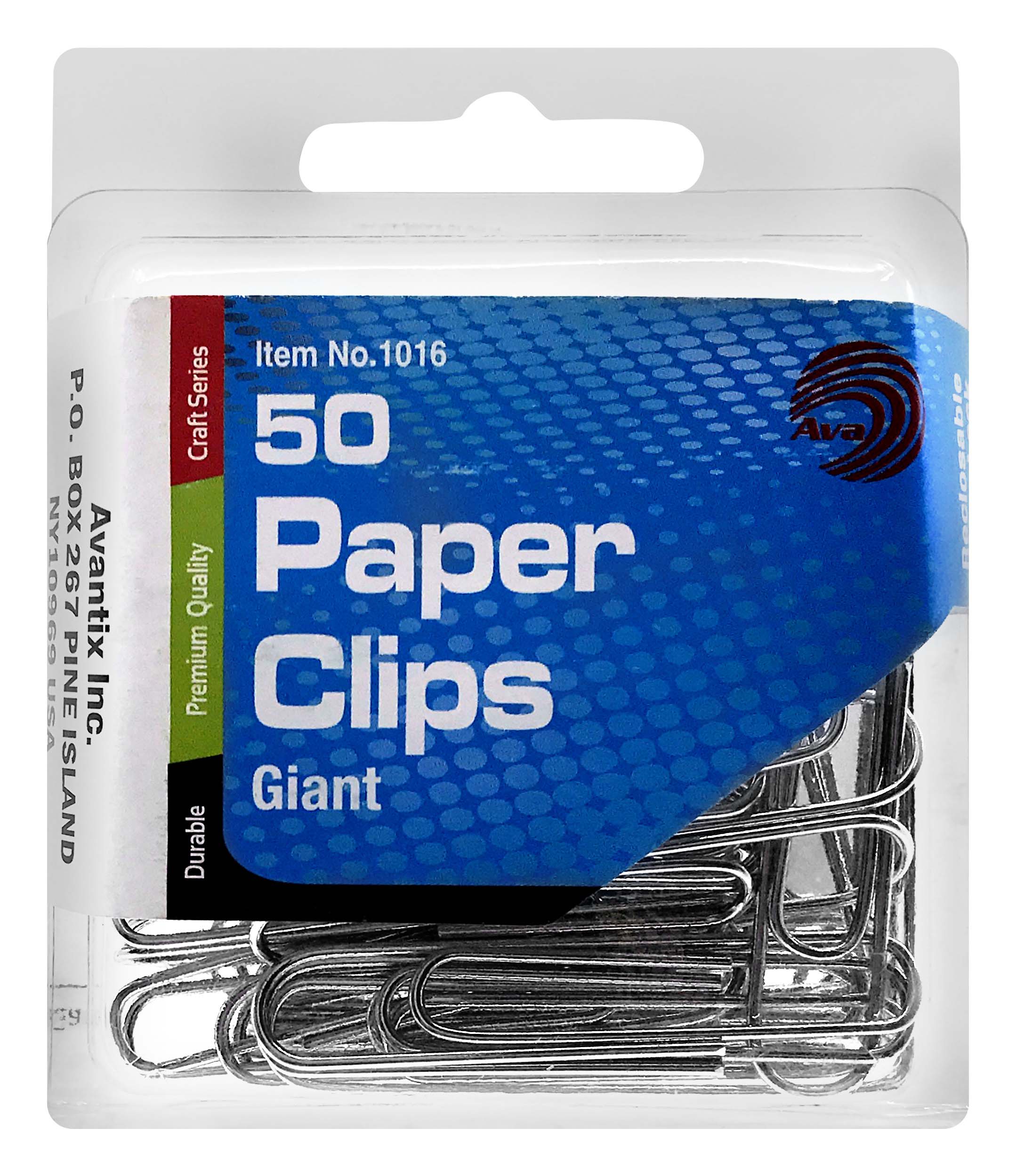 A&W Giant Paper Clips, 50 Count