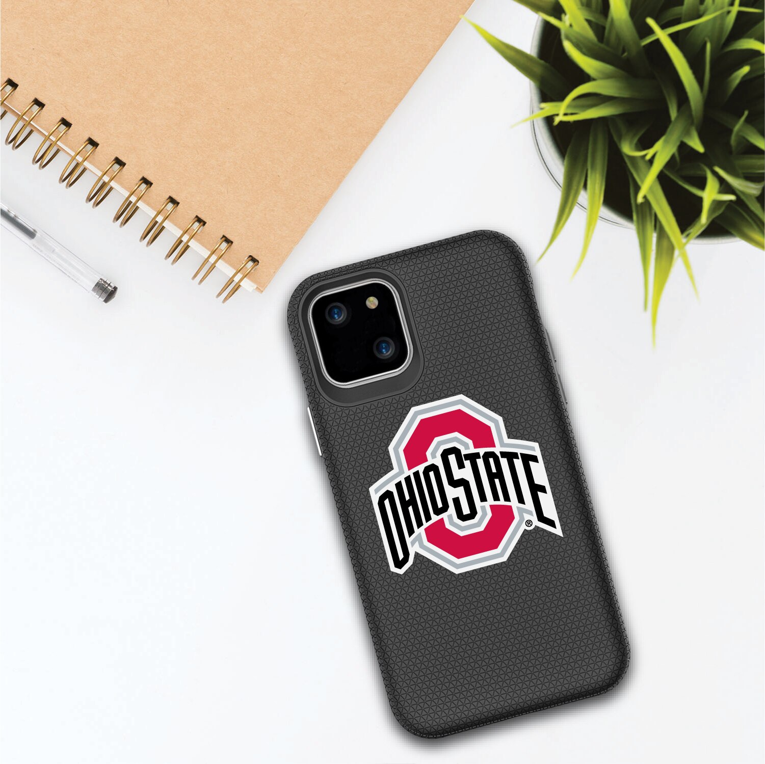 Ohio State University Buckeyes Black Tough Shell Phone Case,  Classic- iPhone 13