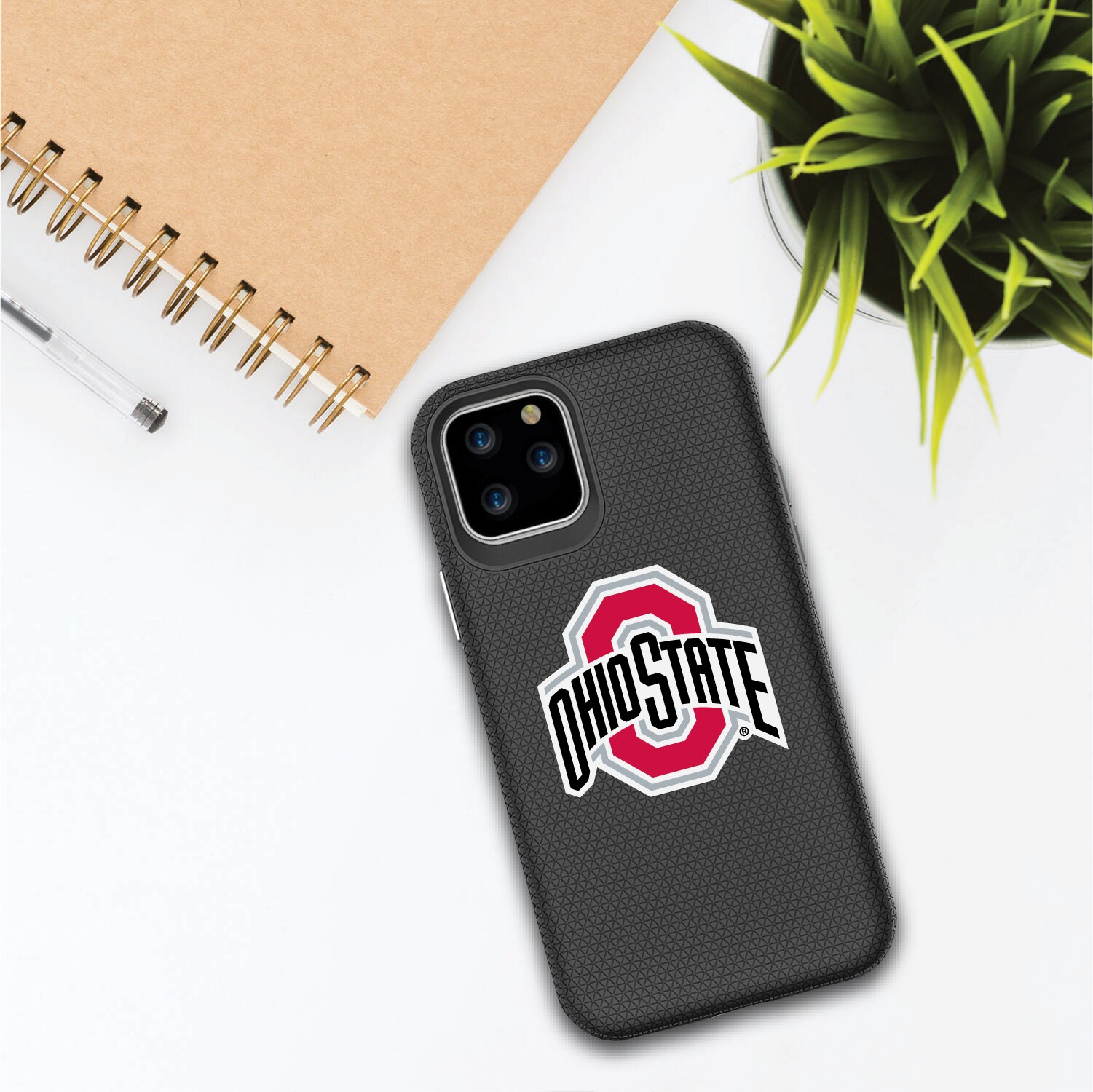 Ohio State University Buckeyes Black Tough Shell Phone Case,  Classic- iPhone 13 Pro