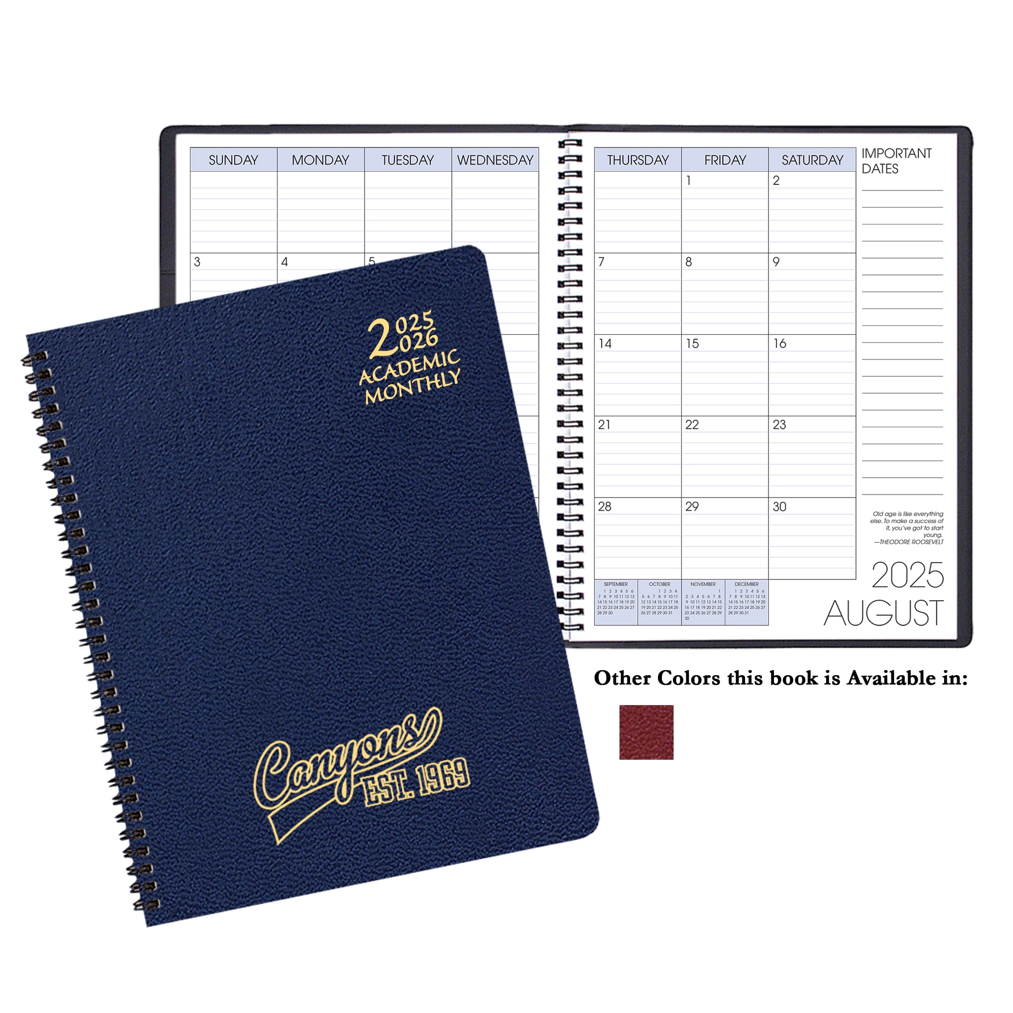 Payne 25-26 Imprinted Academic Monthly Planner 8.5"x11"