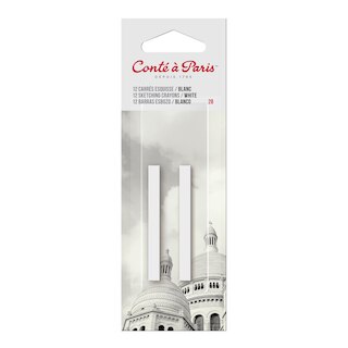 Conte Crayon Pack, White, 2B, 2/Pkg