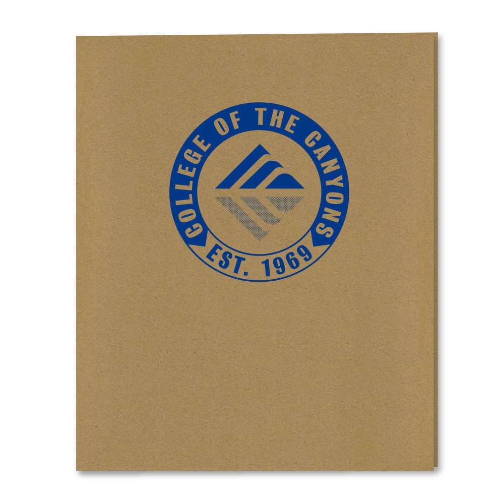 Recycled Emblematic Kraft 2 Pocket Folder, Classic