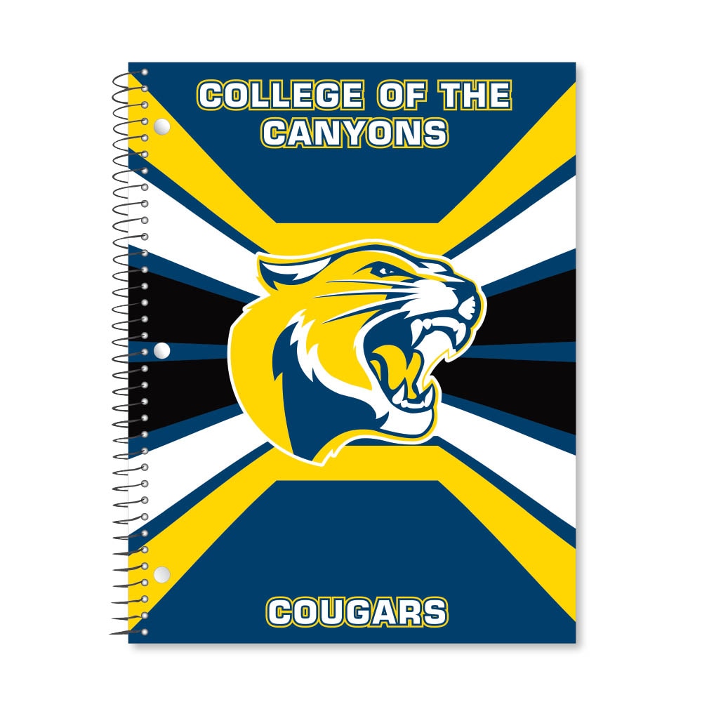 Digi Color Warp 1 Subject 11"x8.5" 70 Count College Ruled Spiral Notebook
