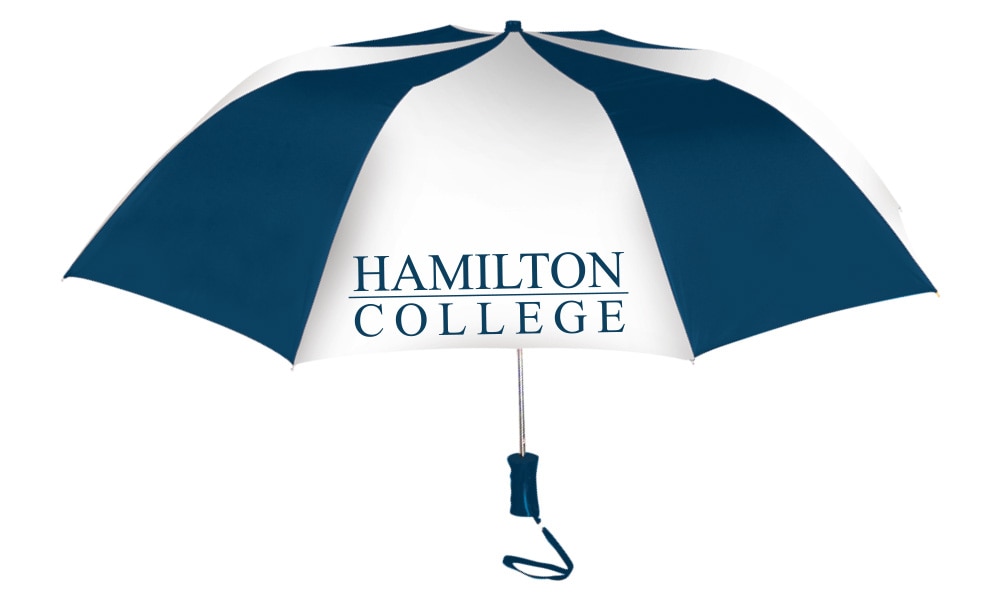 Hamilton College "The Sport" 2-Tone Emblematic Umbrella Automatic Folding 48" Coverage