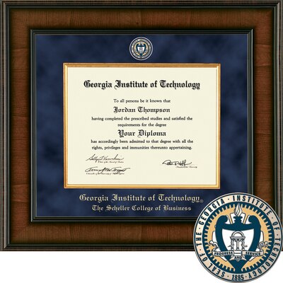 Church Hill Classics 14" x 17" Presidential Walnut The Scheller College of Business Diploma Frame