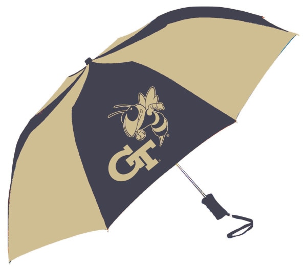 Georgia Tech Yellow Jackets "The Sport" 2-Tone Emblematic Umbrella Automatic Folding 48" Coverage
