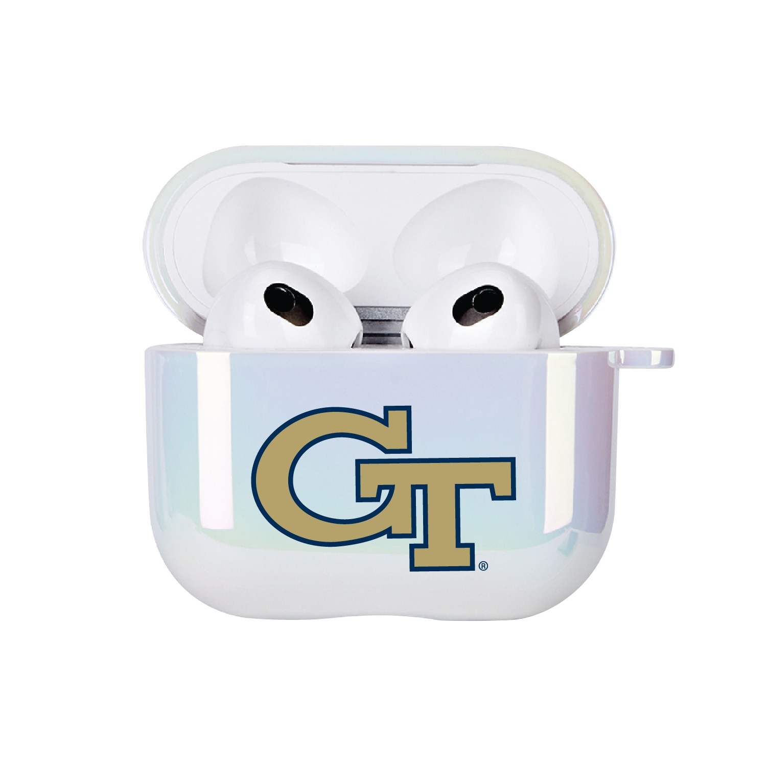 Georgia Institute of Technology - Airpod 3rd Gen Case (TPU), Iridescent White, Classic V1