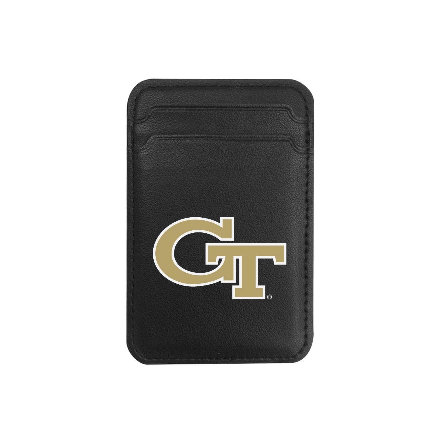 Georgia Institute of Technology V2 - Leather Wallet Sleeve (Top Load, Mag Safe), Black, Classic V1