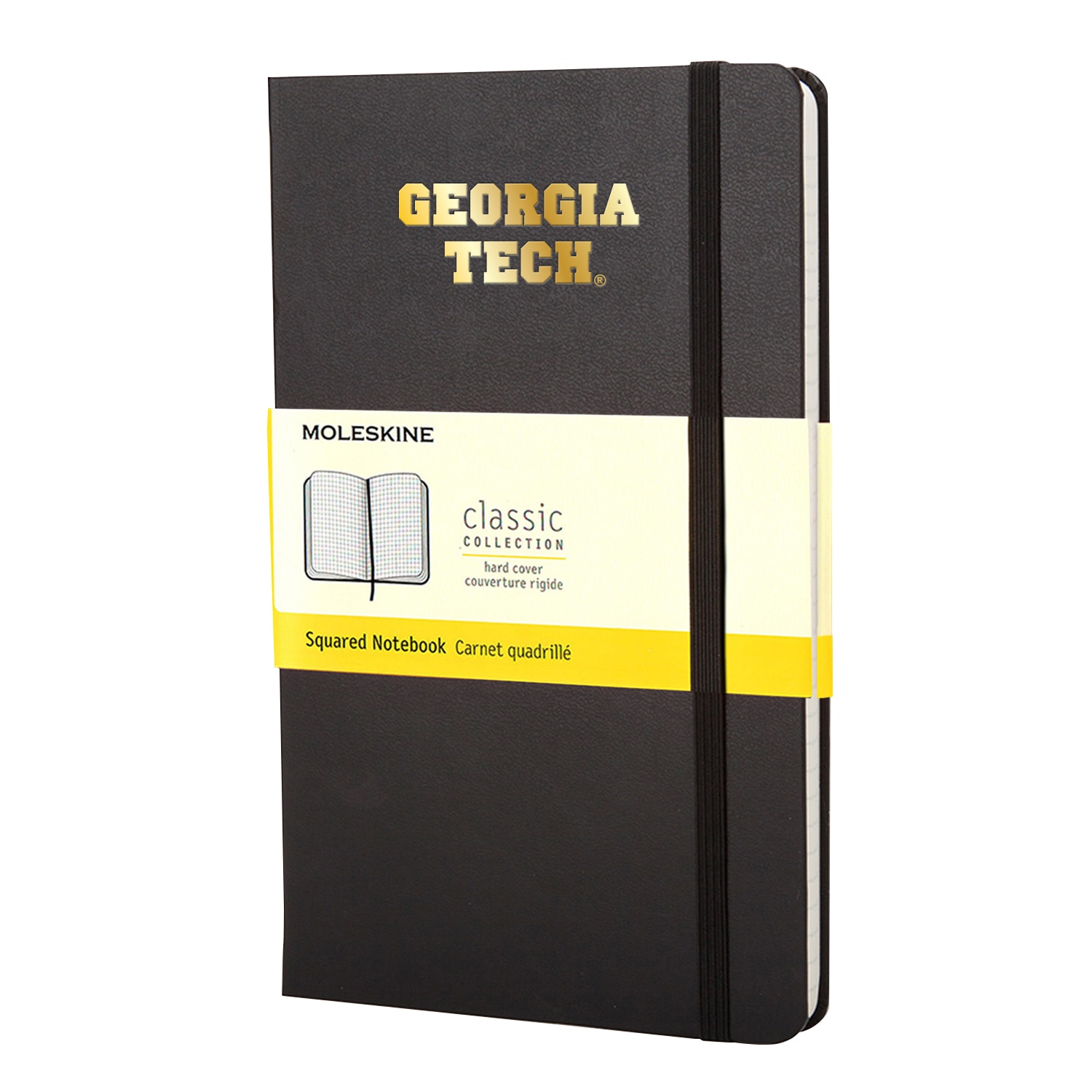 Moleskine Large Black Square School Name Foil Journal