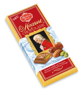 Reber Marzipan Mozart Bar - Milk Chocolate 3.53 oz