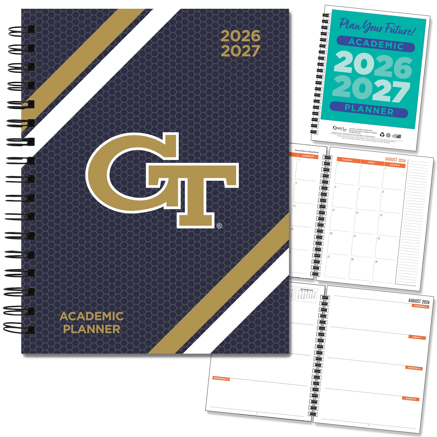 Spirit Wordmark Hard Cover Imprinted Planner 26-27 AY 7x9