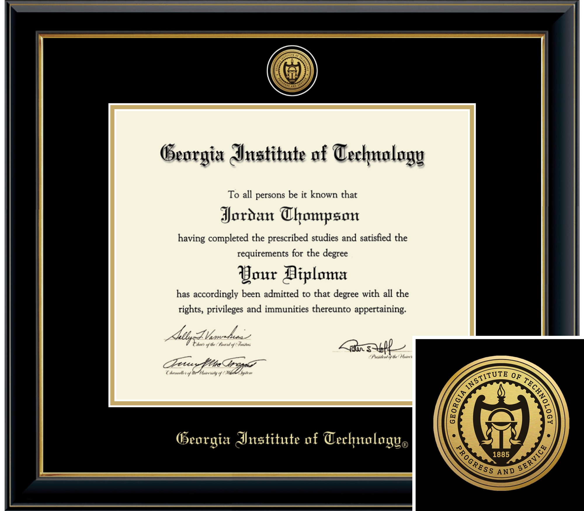 Church Hill Classics Onyx 14x17 Black Diploma Frame