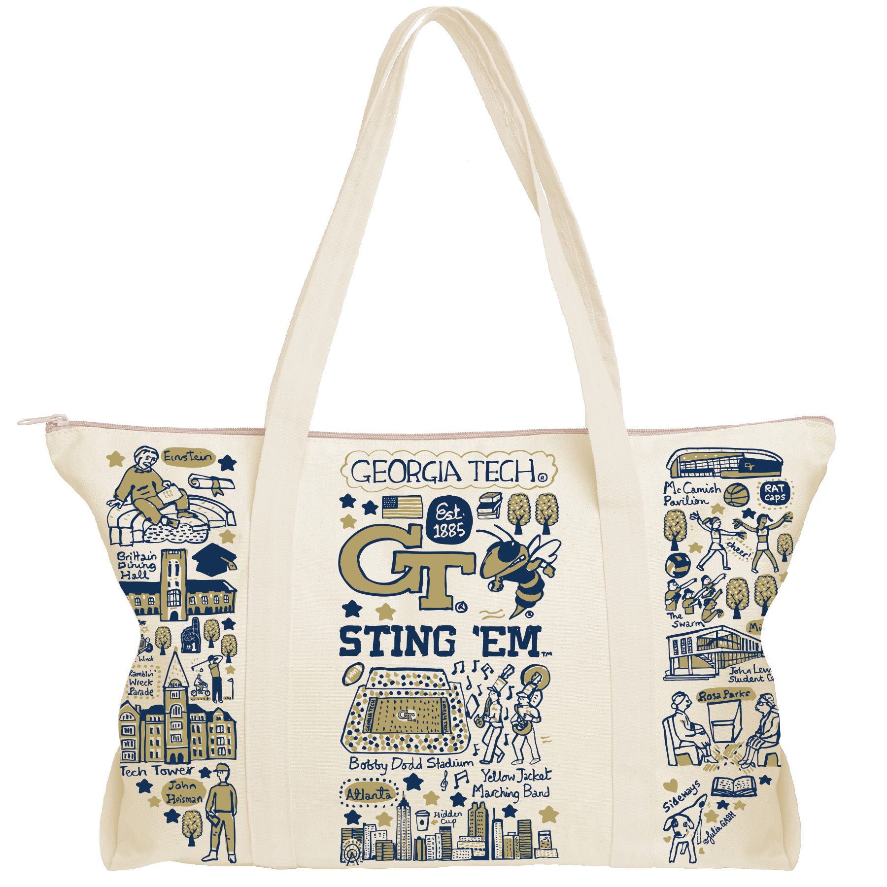 Georgia Tech Yellow Jackets Julia Gash Weekend Tote