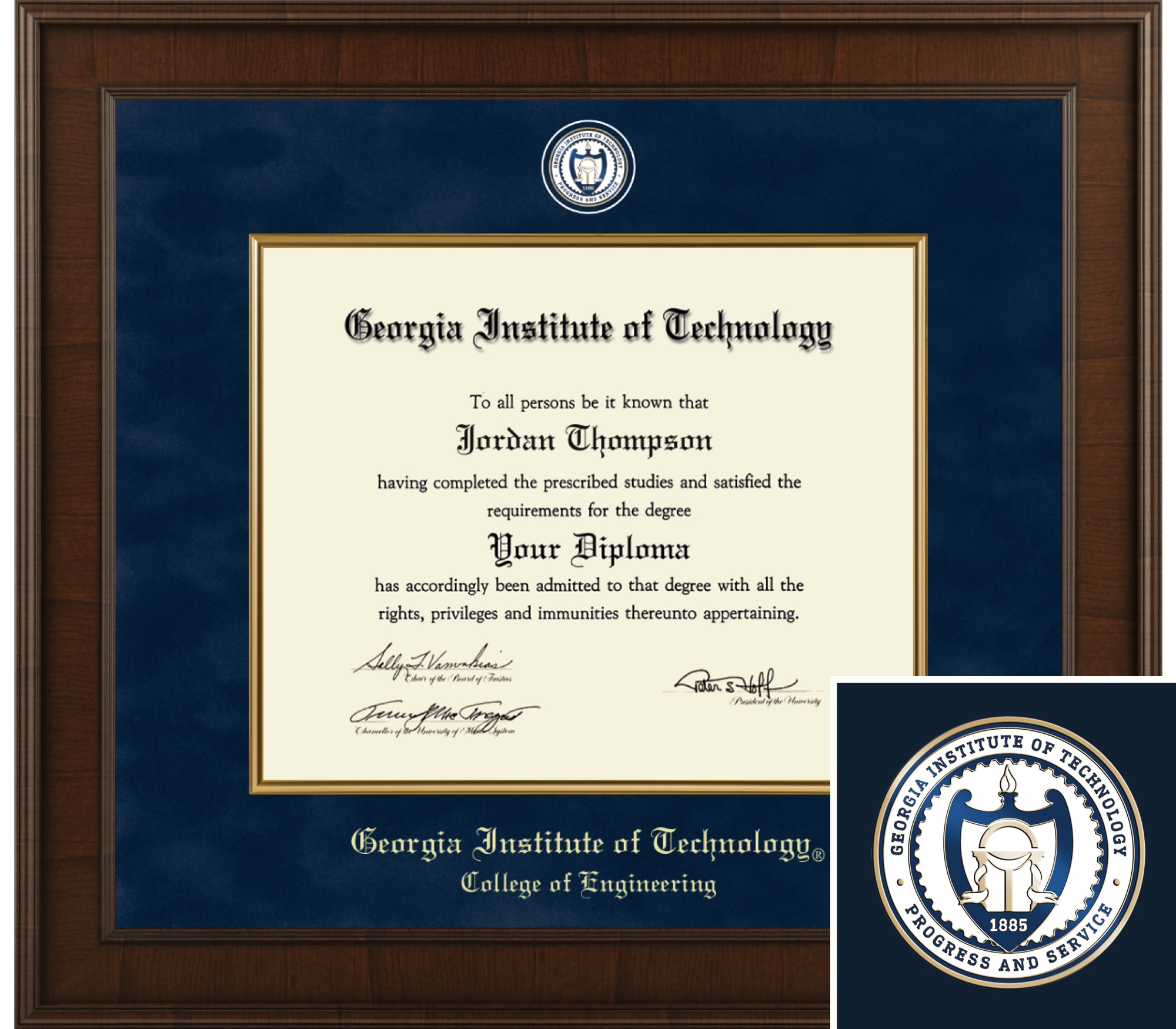 Church Hill Classics Presidential 14x17 Engineering Diploma Frame