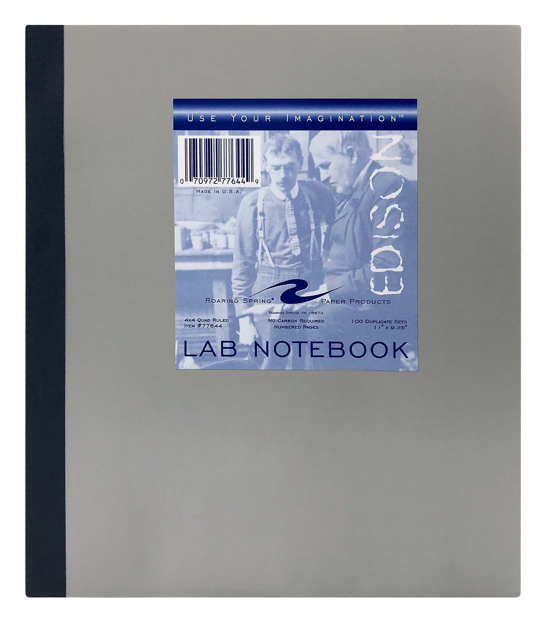 Roaring Spring 4x4 Graph Ruled Lab Book with Numbered Carbonless