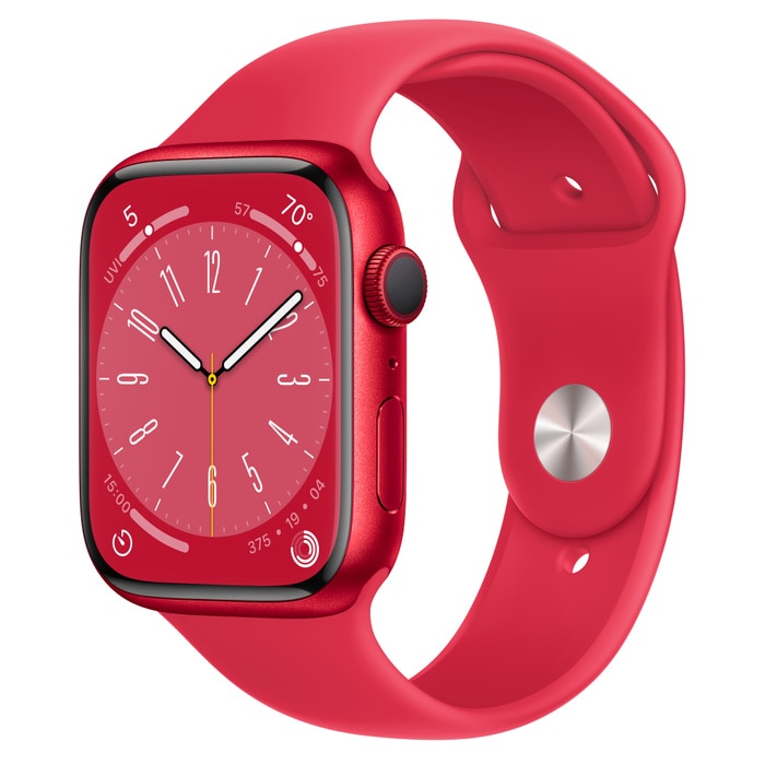 Apple Watch Series 8 GPS 45mm (PRODUCT)RED Aluminum Case with (PRODUCT)RED Sport Band - M/L