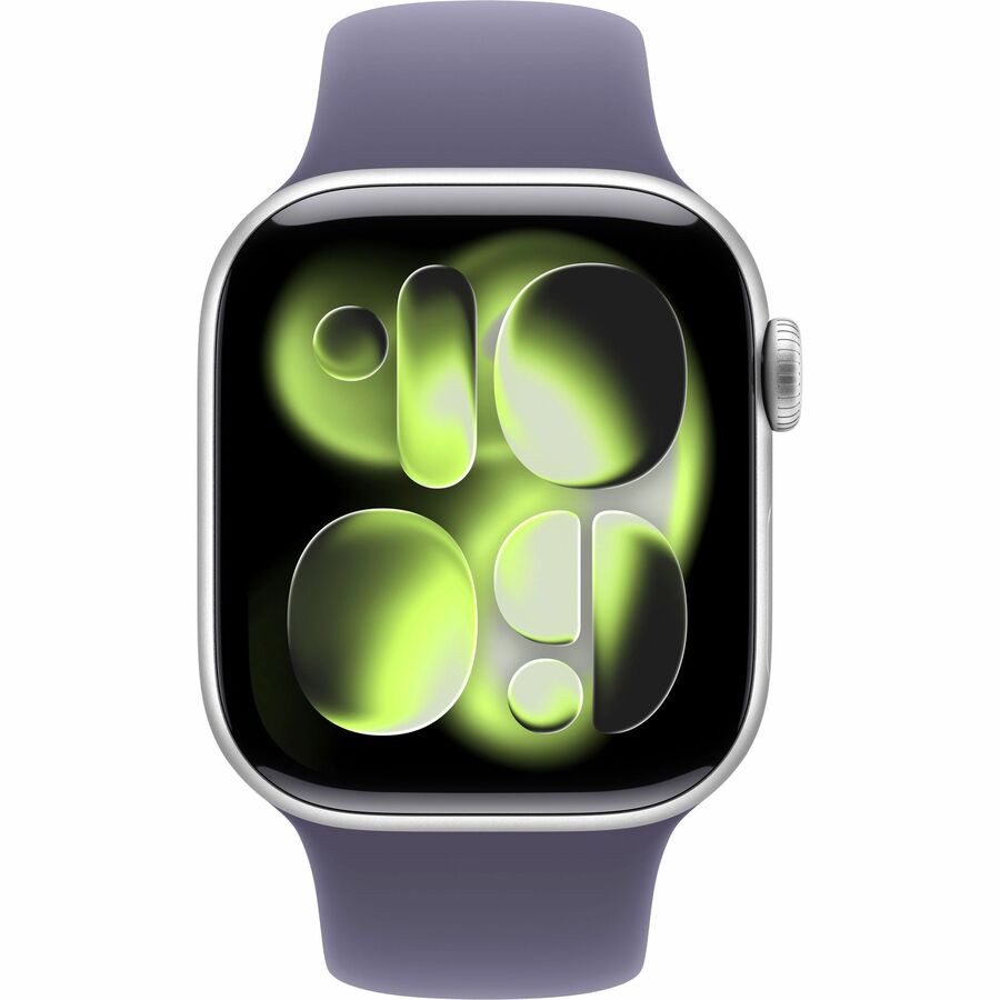 Apple Watch Series 11 GPS 42mm Silver Aluminum Case with Purple Fog Sport Band - S/M