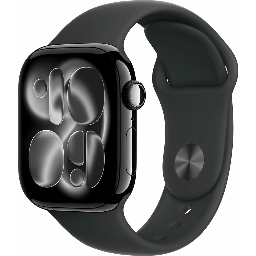 Apple Watch Series 11 GPS 46mm Jet Black Aluminum Case with Black Sport Band - M/L