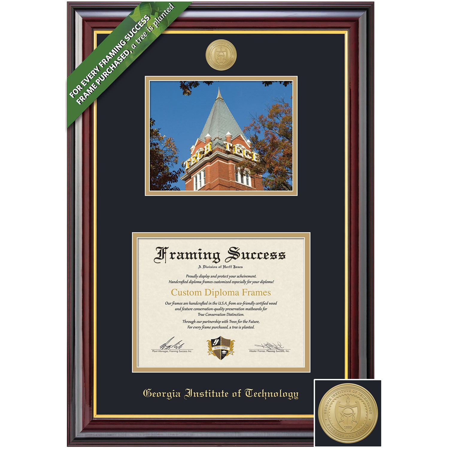 Framing Success 14 x 17 Windsor Gold Medallion Bachelors, Masters Diploma/Photo Frame