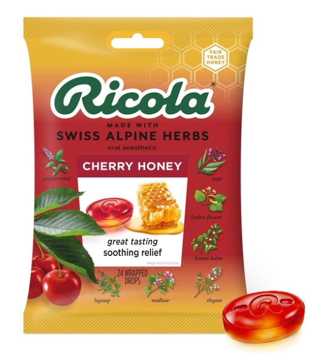 Ricola Cherry Honey Drops 24Ct