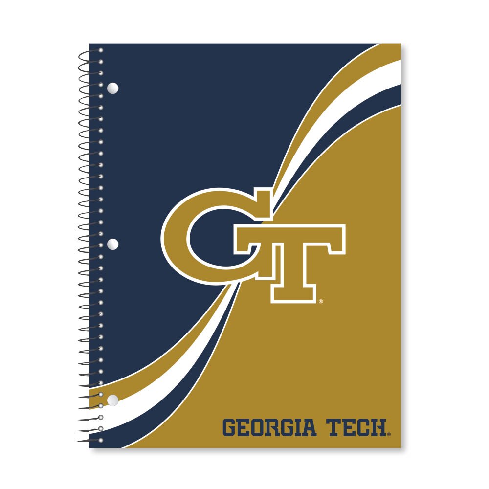 Digi Curve Divide 1 Subject 11"x8.5" 70 Count College Ruled Spiral Notebook