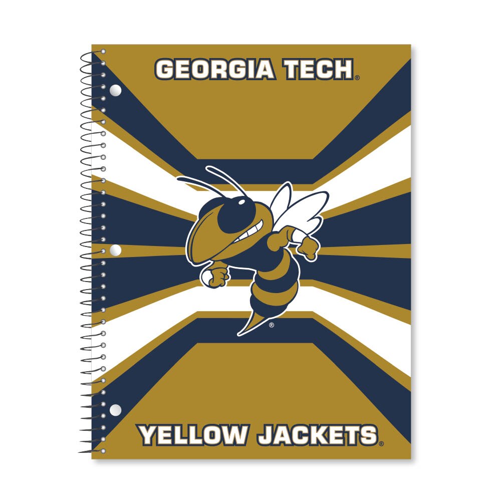 Digi Color Warp 1 Subject 11"x8.5" 70 Count College Ruled Spiral Notebook